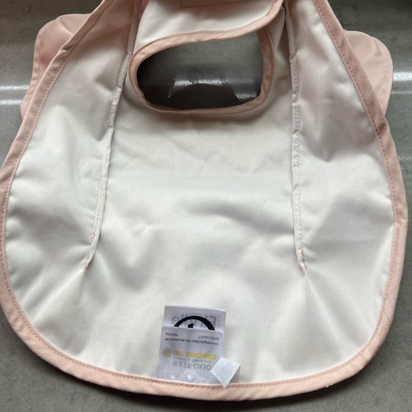 Elodie Pink Ruffled Baby Bib - Picture 3 of 5